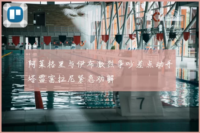 阿莱格里与伊布激烈争吵差点动手塔雷富拉尼紧急劝解