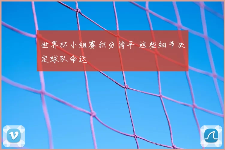 世界杯小组赛积分持平 这些细节决定球队命运